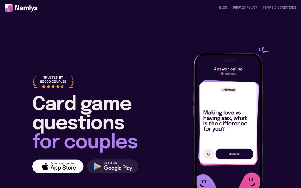 Nemlys — relationship app